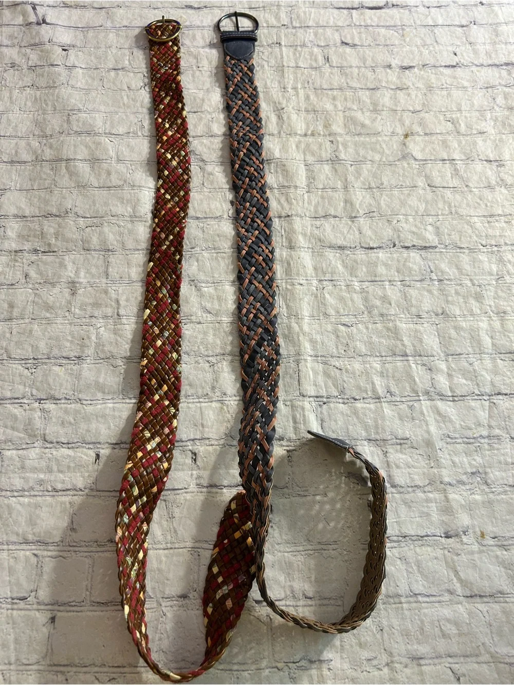 BRAIDED WOVEN MULTI COLORED BOHEMIAN STYLE WIDE BELTS WRAP STYLE